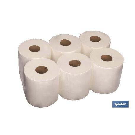 PAPEL SECAMANOS RECICLADO AZUL 90MTS (6ROLLOS)