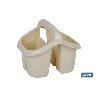 ESCURRECUBIERTOS  CON ASA BEIGE 19.5X15.5X16CM VENTA UNITARIA