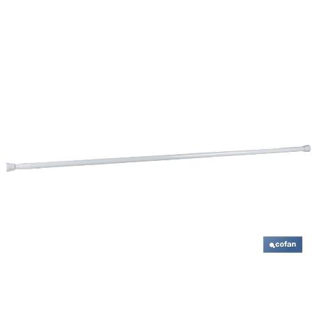 BARRA CORTINA EXTENSIBLE (PRESIÓN) MODELO WHITE 137-228CM