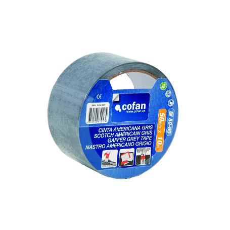 CINTA AMERICANA GRIS 180 MICRAS 50 MM X 50 M