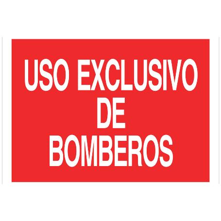 SEÑAL LUMINISCENTE 297X210MM. USO EXCLUSIVO BOMBEROS. EL DISEÑO DE LA SEÑAL PUEDE VARIAR, PERO EN NINGÚN CASO SE VA