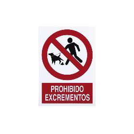 SEÑAL POLIESTIRENO 210X148MM PROHIBIDO EXCREMENTOS