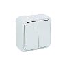 DOBLE INTERRUPTOR SUPERFICIE  MODELO ATLANTIS10A BLANCO