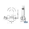 GRILLETE RECTO INOX M-12   CAJA 5 UNID.