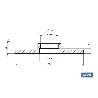 GOMA Ø19,2 X Ø67 X 3,5 MM CIERRE CON CUELLO PARA DESCARGADOR CISTERNA BAJA   CAJA 10 UNID.