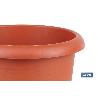 MACETA MARRON MODELO GARDENIA 35X28.8+ PLATO28CM   CAJA 6 UNID.