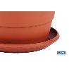 MACETA MARRON MODELO GARDENIA 35X28.8+ PLATO28CM VENTA UNITARIA