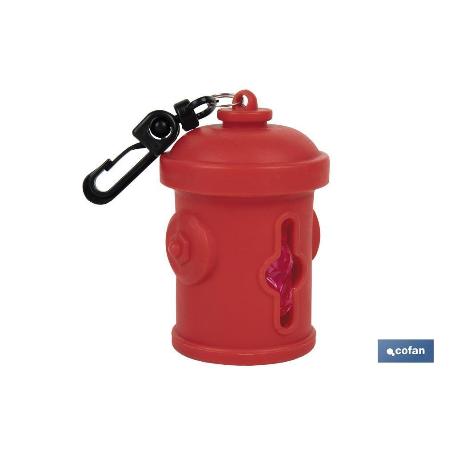 DISPENSADOR DE BOLSAS PARA MASCOTAS ROJO  7,8X5CM