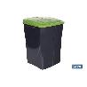 CUBO DE BASURA PARA RECICLAR 25 LITROS  COLOR VERDE 21.5 X 36 X 51 CM