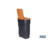 CUBO DE BASURA PARA RECICLAR 25 LITROS  COLOR NARANJA 21.5 X 36 X 51 CM