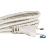 PROLONGADOR BIPOLAR 10A250V ESPIGAØ4 CABLE 5M BLANCO