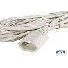 PROLONGADOR BIPOLAR 10A250V ESPIGAØ4 CABLE 5M BLANCO