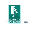 SEÑAL LUMINISCENTE 210X148MM ESCALERA DE EMERGENCIA