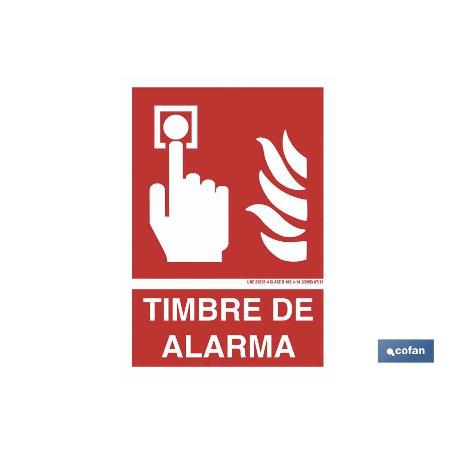 SEÑAL LUMINISCENTE 420X297MM. TIMBRE DE ALARMA