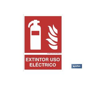 SEÑAL LUMINISCENTE 420X297MM. EXTINTOR USO ELÉCTRICO