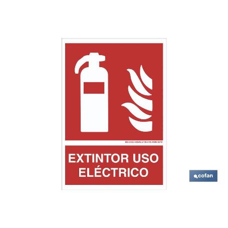 SEÑAL LUMINISCENTE 420X297MM. EXTINTOR USO ELÉCTRICO