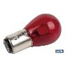 LÁMPARA COFAN 2 POLOS ROJA CENTRADA P21/5W (BAY15D) 12V VENTA UNITARIA