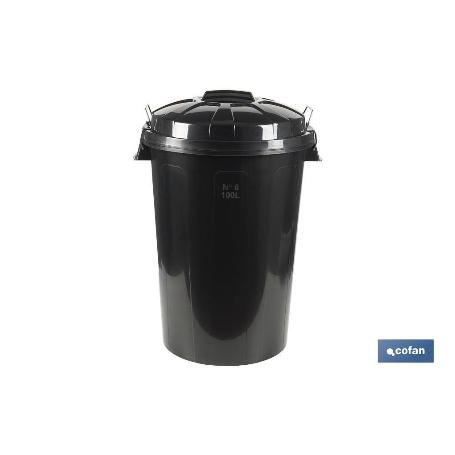 CUBO BASURA ASAS METÁLICAS 100 L