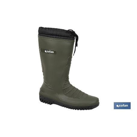 BOTA AGUA FORRO POLAR VERDE/NEGRA TALLA 37