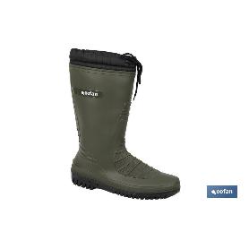 BOTA AGUA FORRO POLAR VERDE/NEGRA TALLA 46