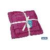 JUEGO DE 3  TOALLAS FUCSIA 580 G/M2  GAMA PRIMAVERA 30X50  50X100  70X140 CM