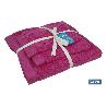 JUEGO DE 3  TOALLAS FUCSIA 580 G/M2  GAMA PRIMAVERA 30X50  50X100  70X140 CM