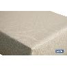 ROLLO DE MANTEL ANTIMANCHAS RESINADO TEXTURA BEIGE  60%ALG/40%POL1,40 X 20 M