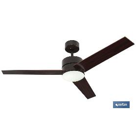 VENTILADOR DE TECHO LUZ LED  MADERA 132 CM 55 W