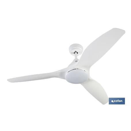 VENTILADOR DE TECHO BLANCO LUZ LED 132 CM 55 W