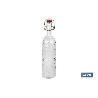 BOTELLA DE VIDRIO TRANSPARENTE CON CIERRE DE ESTRIBO 1 L   CAJA 6 UNID.
