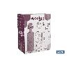 BOTELLA DE VIDRIO TRANSPARENTE CON CIERRE DE ESTRIBO 1 L   CAJA 6 UNID.