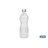 BOTELLA DE VIDRIO TRANSPARENTE CON TAPÓN ACERO INOXIDABLE 1 L   CAJA 6 UNID.