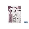 BOTELLA DE VIDRIO TRANSPARENTE CON TAPÓN ACERO INOXIDABLE 1 L   CAJA 6 UNID.