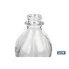 BOTELLA DE VIDRIO TRANSPARENTE CON TAPÓN ACERO INOXIDABLE 1 L   CAJA 6 UNID.