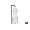 BOTELLA DE VIDRIO TRANSPARENTE CON TAPÓN ACERO INOXIDABLE 1 L   CAJA 6 UNID.
