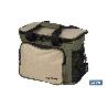 NEVERA TEXTIL PORTÁTIL MULTIBOLSILLOS COLOR VERDE/ BEIGE  35 L