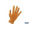 CAJA 100 UDS. GUANTES DE NITRILO NARANJA DIAMANTADO 8,5 G TALLA L