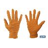 CAJA 100 UDS. GUANTES DE NITRILO NARANJA DIAMANTADO 8,5 G TALLA L