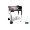 BARBACOA DE CARBÓN CON LADRILLO REFRACTARIO 567 X 360 X 830 MM