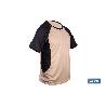 CAMISETA TRANSPIRABLE MODELO PILOTE BEIGE-NEGRA 160 G/M2 TALLA-XXXL