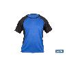 CAMISETA TRANSPIRABLE MODELO PILOTE AZUL-NEGRA 160 G/M2 TALLA-XXL
