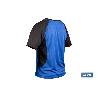 CAMISETA TRANSPIRABLE MODELO PILOTE AZUL-NEGRA 160 G/M2 TALLA-XXL