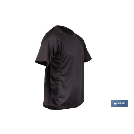 CAMISETA TRANSPIRABLE MODELO PILOTE NEGRA 160 G/M2 TALLA-XXL