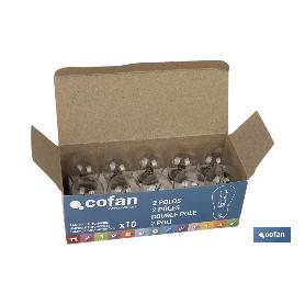 LÁMPARA COFAN 2 POLOS P21/5W (BAY15D) 12V   CAJA 10 UNID.