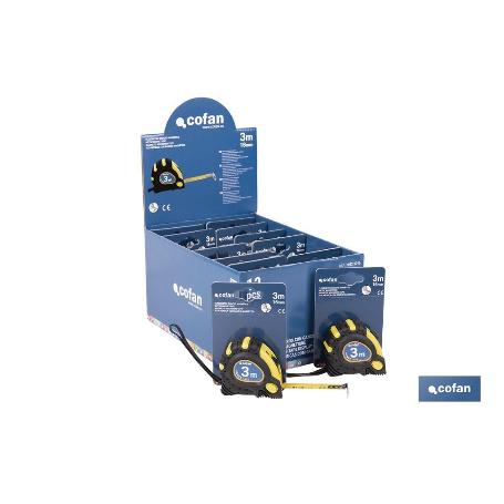 EXPOSITOR FLEXÓMETRO HOJA NEGRA DOBLE CARA 16 MM X 3 M 12 UDS.