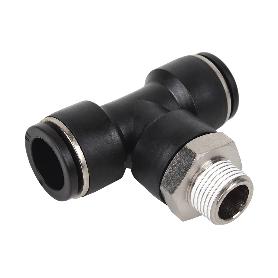 RACOR ROSCADO PLASTICO T , T-4, R-1/4   CAJA 5 UNID.