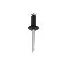 REMACHE FLOR CABEZA ANCHA 4,8 X 20 MM NEGRO   CAJA 250 UNID.