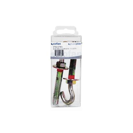 BLÍSTER DE 1 UD. TACO DE METAL GANCHO 6/8X45 VENTA UNITARIA