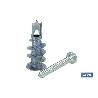 TACO ZAMAK 13X32 PARA PLACAS C/TORNILLO 4,2X32   CAJA 100 UNID.