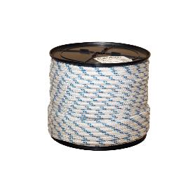 CARRETE CUERDA TRENZADA POLI 10MM 100 MTS BCO
